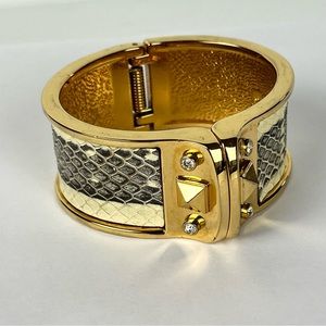 Stella & Dot Faux Snakeskin Clamper Bracelet